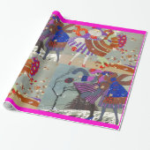 冬および秋アールデコ美しいファッション ラッピングペーパー (アンロールド)