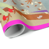 冬および秋アールデコ美しいファッション ラッピングペーパー (ロールコーナー)
