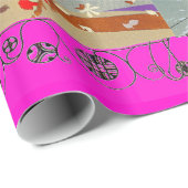 冬および秋アールデコ美しいファッション ラッピングペーパー (ロールコーナー)