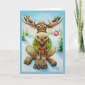 冬お洒落のクリスマスムース水のカラーアート カード (正面)