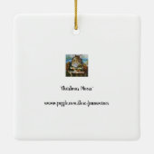 冬お洒落のクリスマスムース水のカラーアート セラミックオーナメント (裏面)