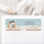 冬お洒落の結婚式差出人住所ラベル ラベル (インサイチュ)