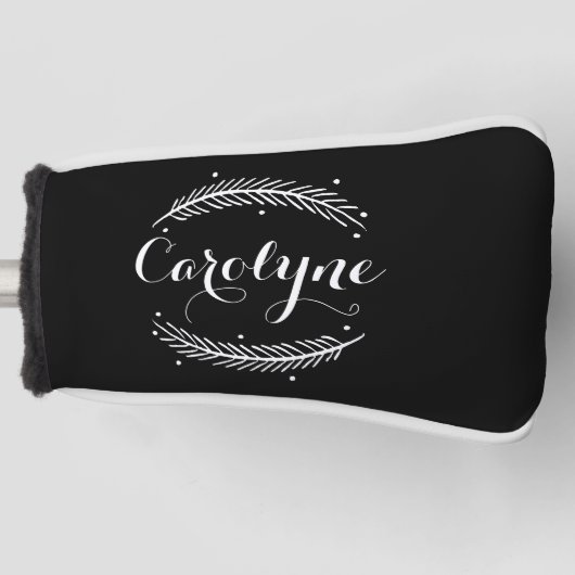 冬お洒落リースブパーソナライズされたラックI ゴルフヘッドカバー (正面)