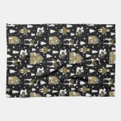 冬お洒落動物の町 キッチンタオル (横)