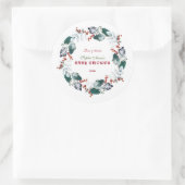 冬お洒落聖ベリーリースベビーシャワー ラウンドシール (バッグ)