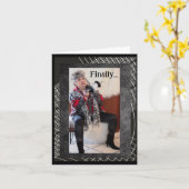 冬からユーモアのある春カードへの移行 カード (黄色い花)