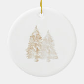 冬かわいいクマ男の赤ちゃん妊娠のお知らせ セラミックオーナメント (裏面)