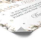 冬かわいいホッキョクグマおむつラッフル ポスター (角)