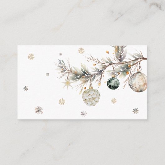 冬かわいいホッキョクグマキャンディーの数 エンクロージャーカード (裏面)