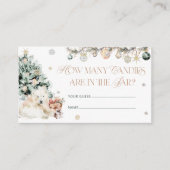 冬かわいいホッキョクグマキャンディーの数 エンクロージャーカード (正面)