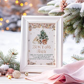 冬かわいいホッキョクグマ言わないベビーゲーム ポスター