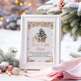 冬かわいいホッキョクグマ言わないベビーゲーム ポスター