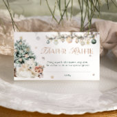 冬かわいいホッキョクグマ赤ちゃんシャワーおむつラッフル エンクロージャーカード