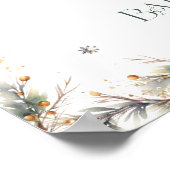 冬かわいいホッキョクグマ赤ちゃんシャワーへようこそ ポスター (角)