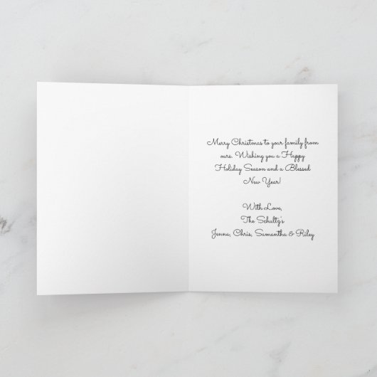 冬かわいらしのクリスマス教会 シーズンカード (内部)