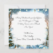 冬かわいらしのクリスマス教会 シーズンカード (裏面)