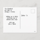 冬かわいらしのクリスマス教会 シーズンポストカード (裏面)