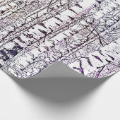 冬かわいらしの樺の木林 ラッピングペーパー (角)