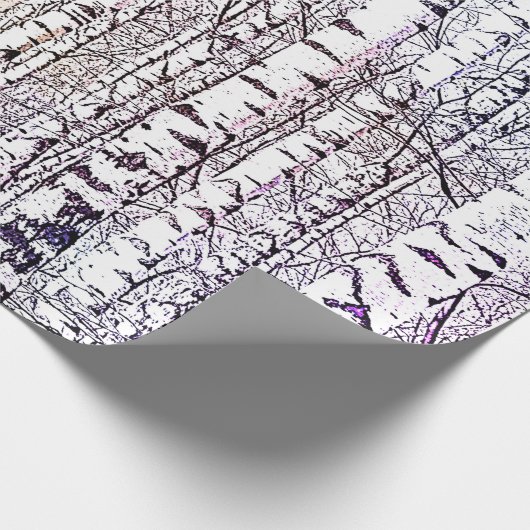 冬かわいらしの樺の木林 ラッピングペーパー (角)