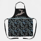 冬かわいらし植物性クリスマストナカイおばあちゃん エプロン (正面)