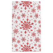 冬かわいらし白に赤いクリスマスの雪 スモールペーパーバッグ (裏面)