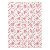 冬かわいらし白に赤いクリスマスの雪 テーブルクロス (正面)