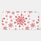 冬かわいらし白に赤いクリスマスの雪 Case-Mate iPhoneケース (裏面 (横))