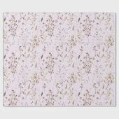 冬かわいらし茶の花と離れの模様 ラッピングペーパー (フラット)