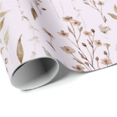 冬かわいらし茶の花と離れの模様 ラッピングペーパー (ロールコーナー)