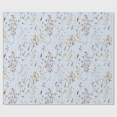 冬かわいらし茶の花と離れの模様 ラッピングペーパー (フラット)