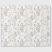 冬かわいらし茶の花と離れの模様 ラッピングペーパー (フラット)