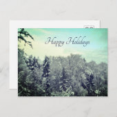 冬かわいらし風雪クリスマスツリー ポストカード (正面/裏面)