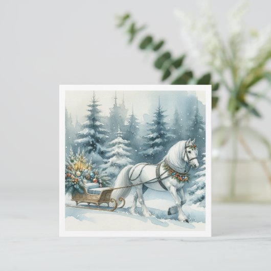 冬かわいらし馬とクリスマスそり (スタンド正面)