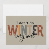 冬があまり得意じゃない コージーシーズン 極寒 招待状 (正面/裏面)