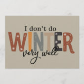 冬があまり得意じゃない コージーシーズン 極寒 招待状 (正面)