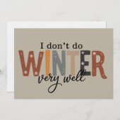 冬があまり得意ではない コージーシーズン 極寒 招待状 (正面/裏面)