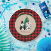 冬が可愛い季節結婚しただ ペーパープレート (パーティー)