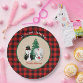 冬が可愛い季節結婚しただ ペーパープレート (パーティー)