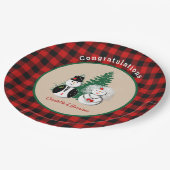 冬が可愛い季節結婚しただ ペーパープレート (アングル)