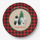 冬が可愛い季節結婚しただ ペーパープレート (正面)