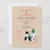 冬が可愛い季節結婚しただ 招待状 (正面)