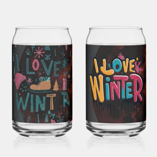 冬が大好き ガラス缶 (正面)