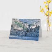 冬が来た カード (黄色い花)