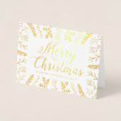 冬が栄える | ゴールドフォイルホリデーフォトカード 箔カード (正面)