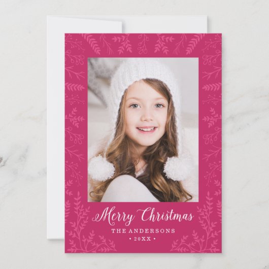 冬が栄える | 休日の写真カード シーズンカード (正面)