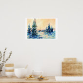 冬が落ち着くプリント ポスター (キッチン)