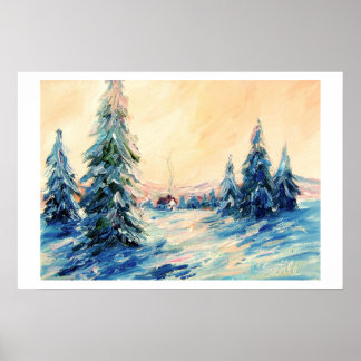 冬が落ち着くプリント ポスター