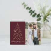 冬きらめく松ブルゴーニュのメリークリスマス シーズンポストカード (スタンド正面)