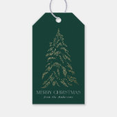 冬きらめく松メリークリスマス ギフトタグ (正面)