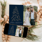 冬きらめく松海軍メリークリスマスフォト シーズンカード